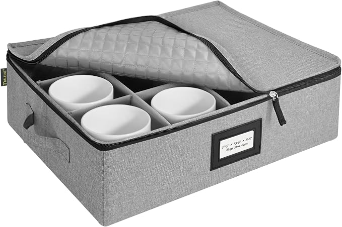 BALEINE China Storage Containers, Sturdy Quilted Wine Glass Storage, Plate by BALEINE