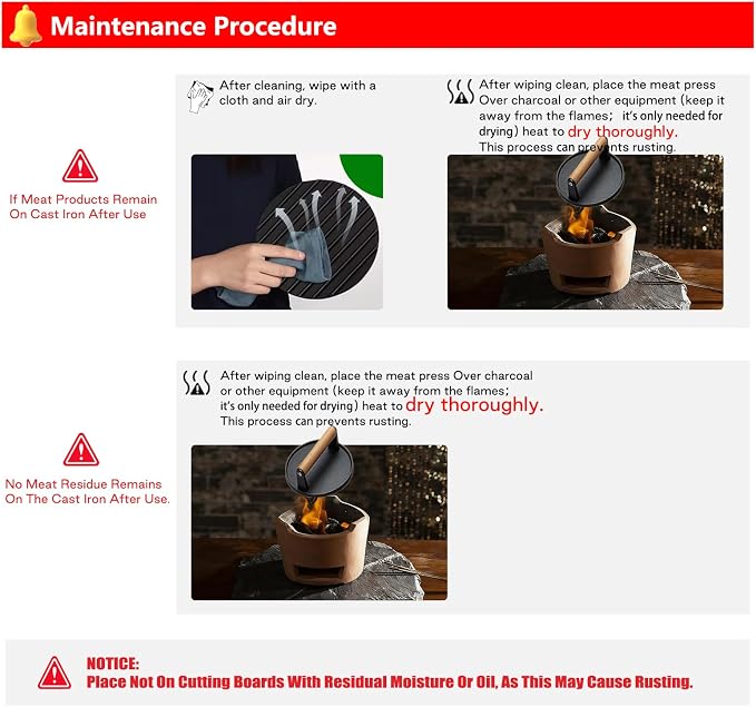 Smash Burger Press Kit 56 Pcs, grill press, 7.9 Inch Cast iron hamburger - Image 7