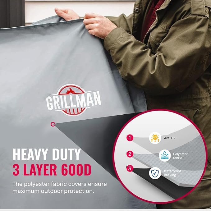 Grillman Premium Grill Cover for Outdoor Grill - Image 4