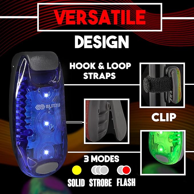 4 Pack LED Safety Light, Clip on Reflective Gear Lights - Image 8