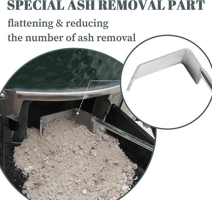 BBQ Ash Tool for Big Green Egg Stainless Steel Ash Tool Poker for Kamado Joe - Image 5