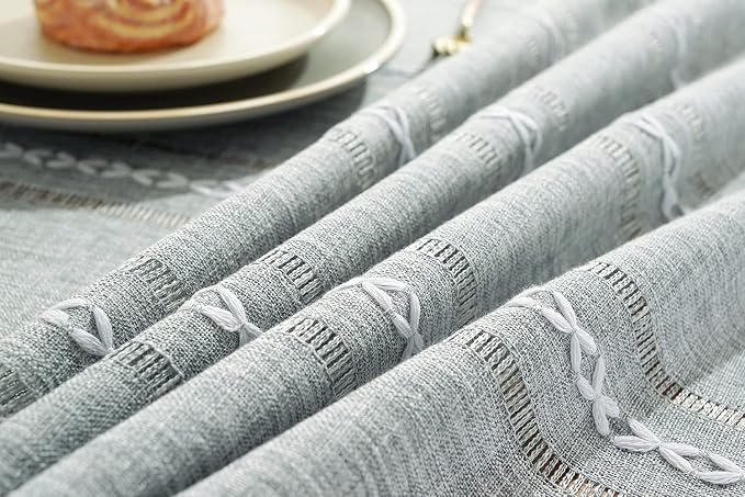 Chassic 60 x 120 inches Farmhouse Style Linen tablecloths, Wrinkle Resistant - Image 6