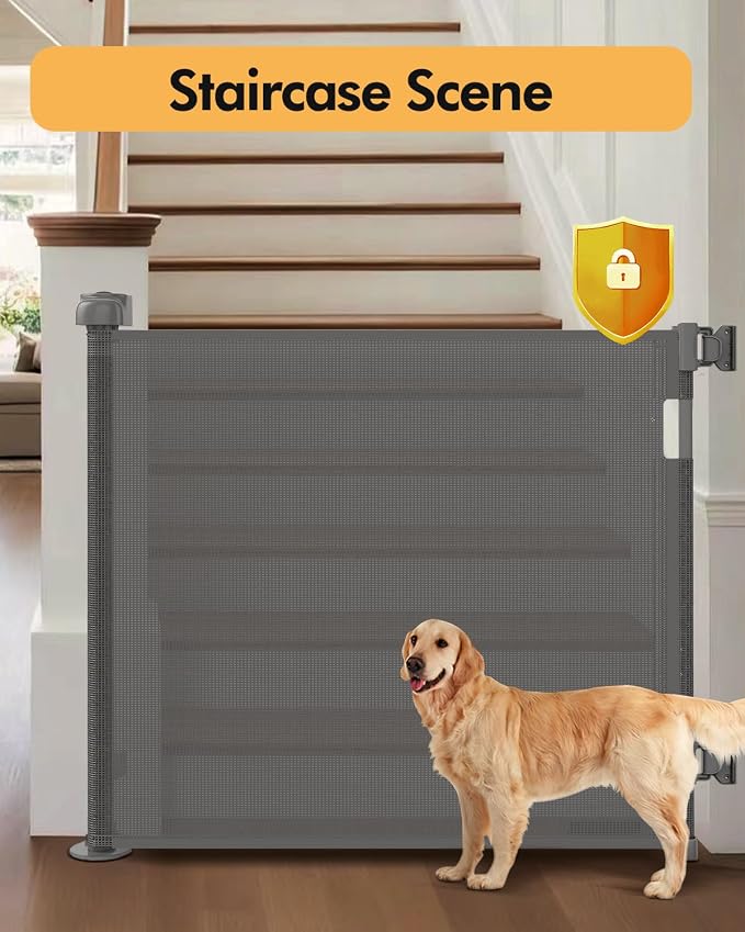 Retractable Baby Gate for Stairs & Doorways, Pet and Dog Safety Gate for - Image 4