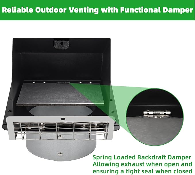 4" Dryer Vent Cover Outdoor, Dryer Vent Cover - Image 4