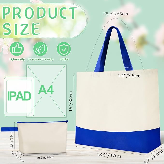 Sanwuta 24 Pcs Canvas Tote Bags Bulk - Image 2
