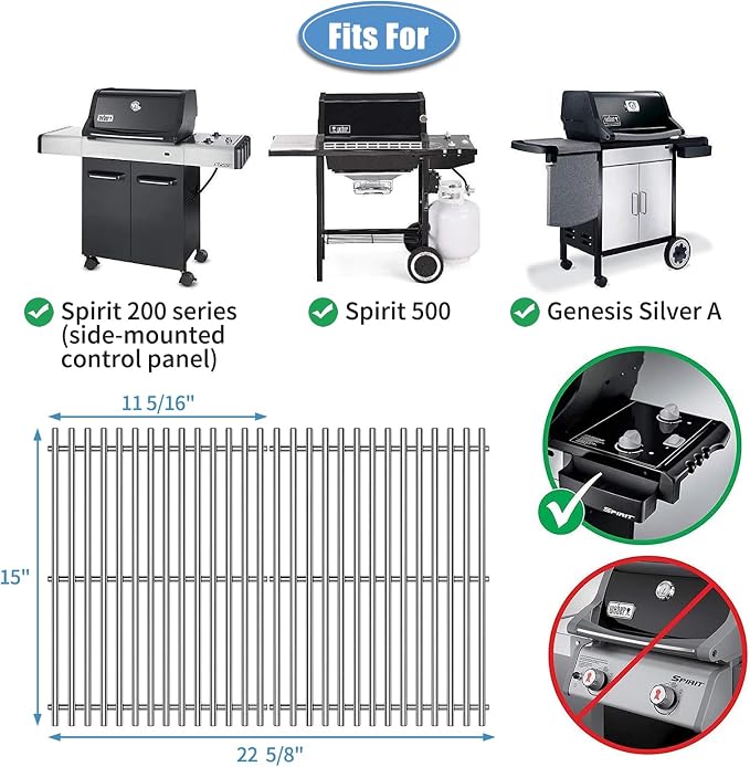 Htanch15inch 7522 Stainless Steel 9mm Cooking Grid Grates - Image 2