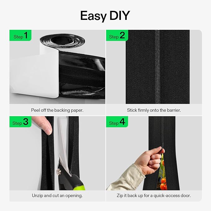 VIVOSUN 1-Pack Self Adhesive Zipper Door - Image 6