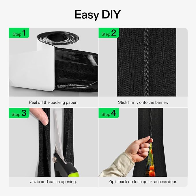 VIVOSUN 4-Pack Self Adhesive Zipper Door - Image 6