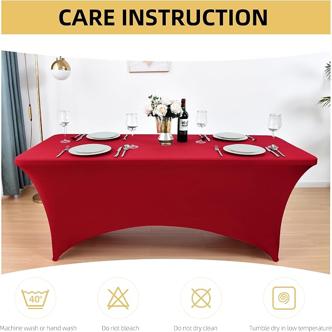 2-Pack 4ft Spandex Table Covers - Image 6