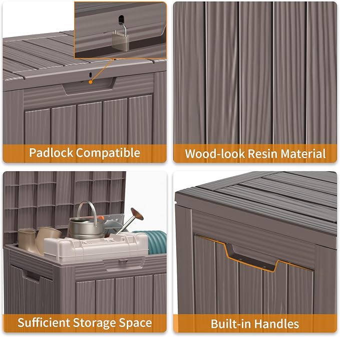 28 Gallon Outdoor Storage Box – Resin Deck Box - Image 7