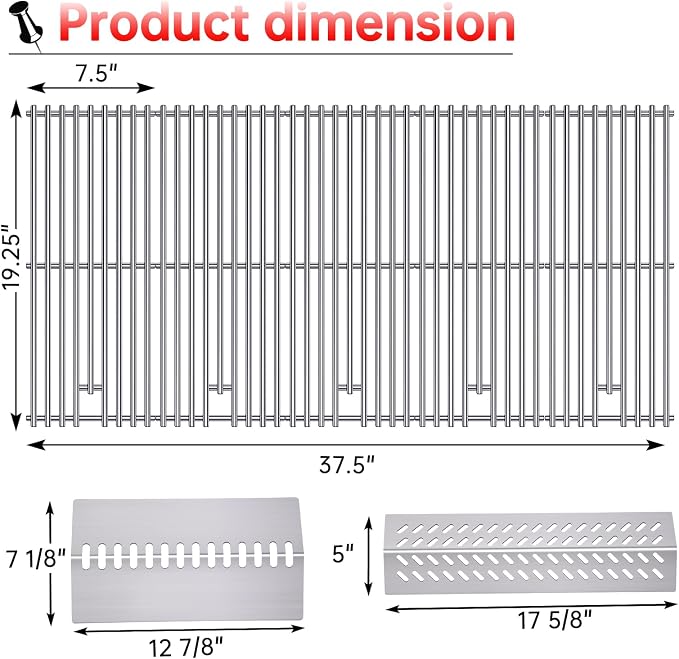 9MM 16517 Grill Grates 16GA Grill Heat Plates - Image 4