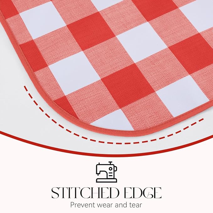 MOSAYT Rectangle Vinyl Tablecloth, 100% Waterproof Buffalo Gingham Plastic - Image 3