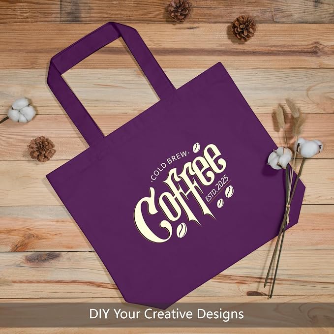 TOPDesign 1-Pack Super Strong Large 12oz Cotton Canvas Tote Bag, Reusable - Image 3