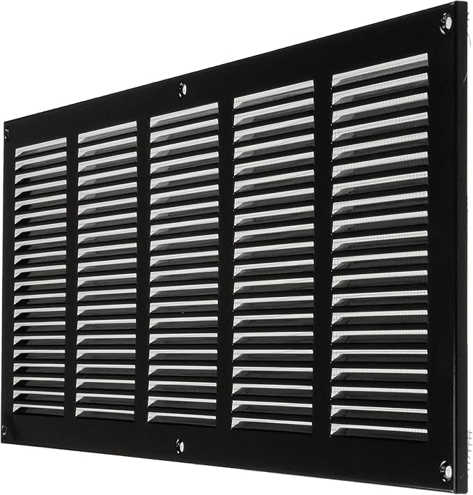 Repa Market Air Vent Cover 20x8 Inch Black Galvanized Steel Louvered Grill Cover - Image 7