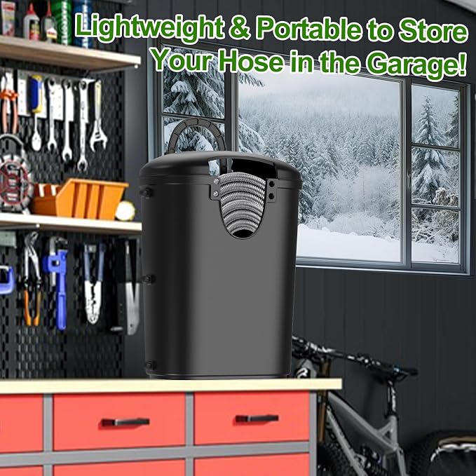 Riokko Garden Hose Holder Bucket, Hose Storage, Water Hose Storage - Image 8