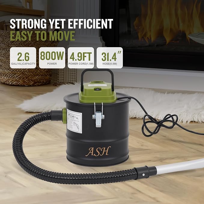 Ash Vacuum Cleaner -2.6 Gallon Fireplace Ash Vac - Image 2