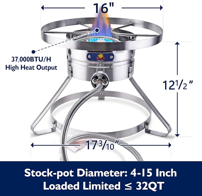 ARC Burner, 16” Stainless Steel Single Burner Propane Stove - Image 2