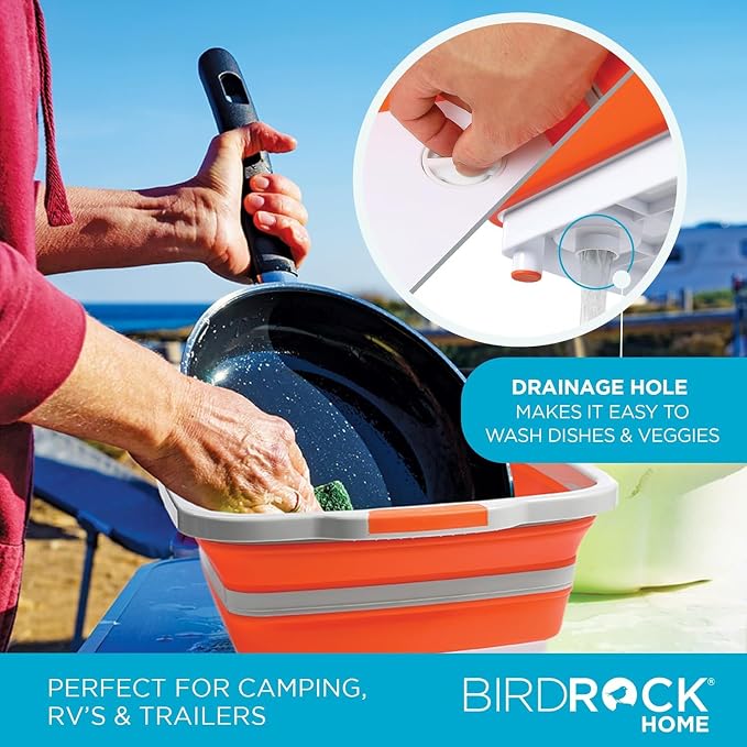 BIRDROCK HOME 2-pack Collapsible BBQ Prep Tub w/Cutting Board, Portable - Image 8