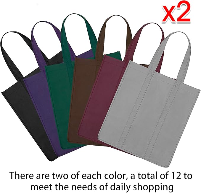 WISELIFE Reusable Grocery Shopping Bags 10 Pack Large Foldable Tote Bags Bulk - Image 3