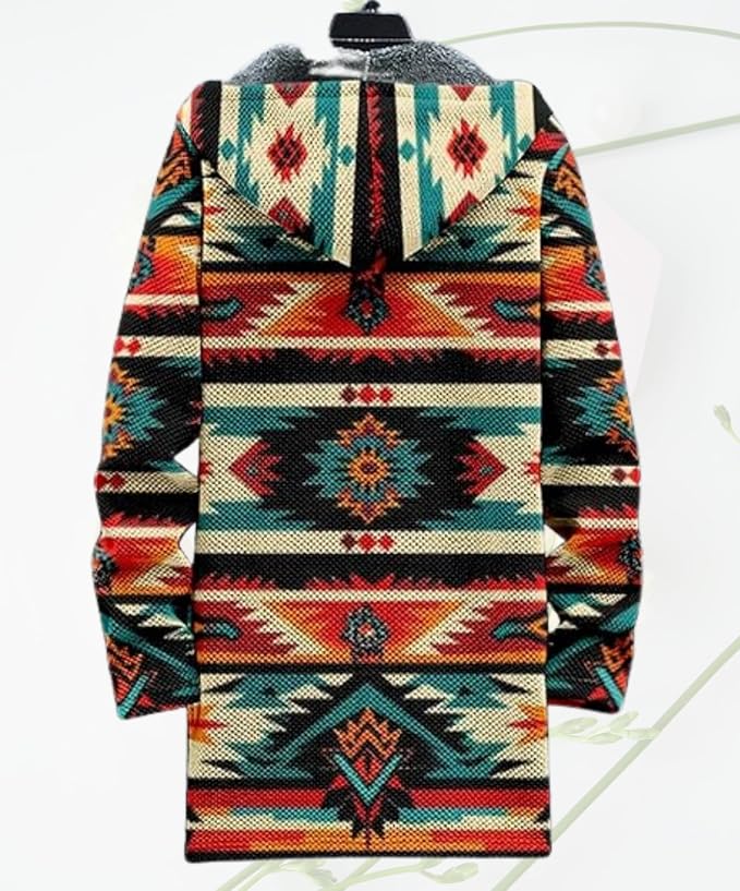 Men's Hooded Sweater Coat Knit Fleece Lined Long Cardigan Jacket - Image 2