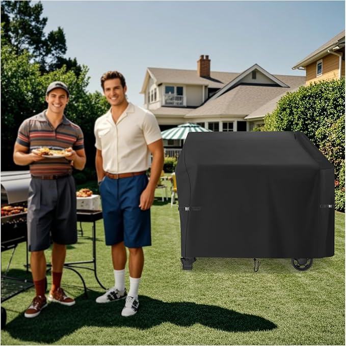 Grill Cover for Weber Searwood 600 XL Pellet Grill, Heavy-Duty 600D Griddle - Image 6