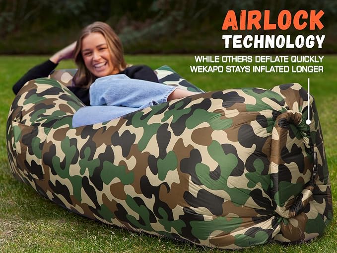WEKAPO Inflatable Sun Lounger, Air Sofa, Waterproof and Leak-Proof, Picnics and - Image 5