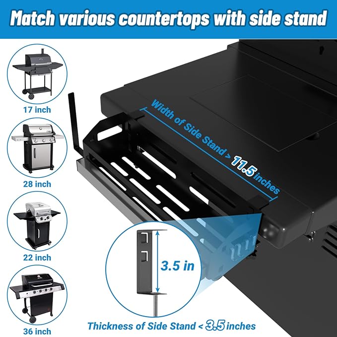 Griddle Caddy for Blackstone Griddles 17"/22"/28"/36"/Prep Cart, Space Saving - Image 5