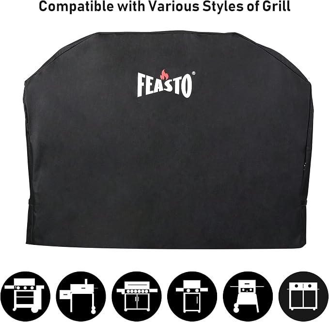 BBQ Grill Cover, 55 Inch Heavy Duty Waterproof Gas Grill Cover - Image 5