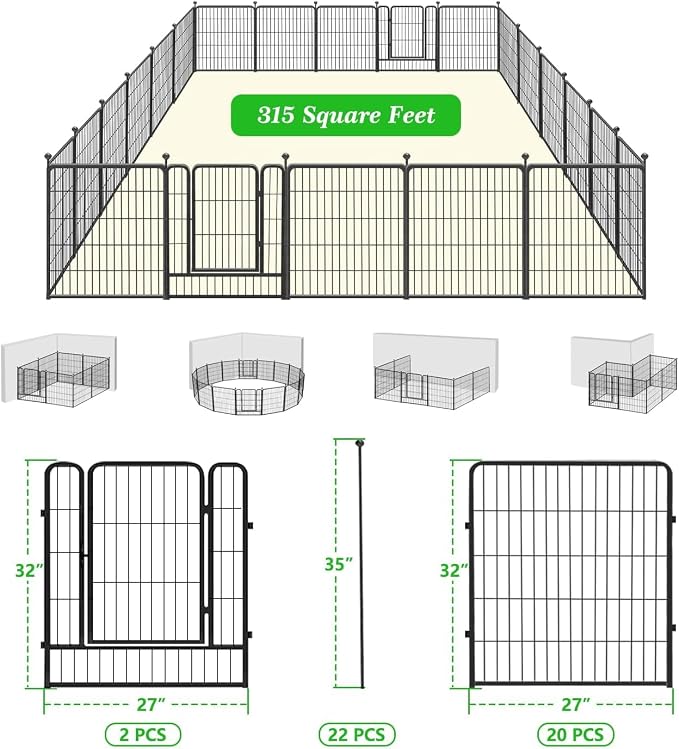 Garden Fence with Gate Metal Fencing Outdoor - Image 7