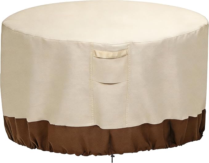 Vailge Fire Pit Cover Round, 100% Waterproof Round Patio Fire Bowl Cover by VAILGE