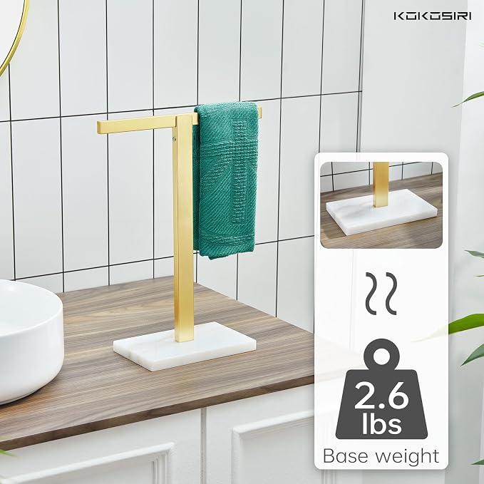 KOKOSIRI Hand Towel Holder Stand Towel Rack - Image 5