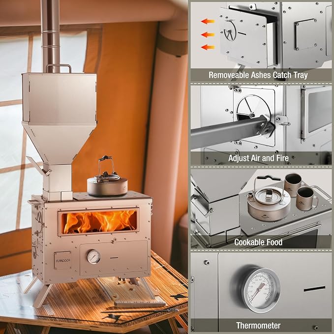 Wood Burning Stove with Oven - Image 6