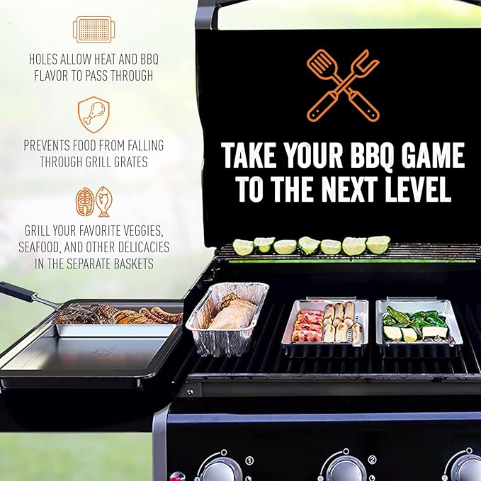 Yukon Glory™ BBQ 'N SERVE Grill Basket Set - Image 2