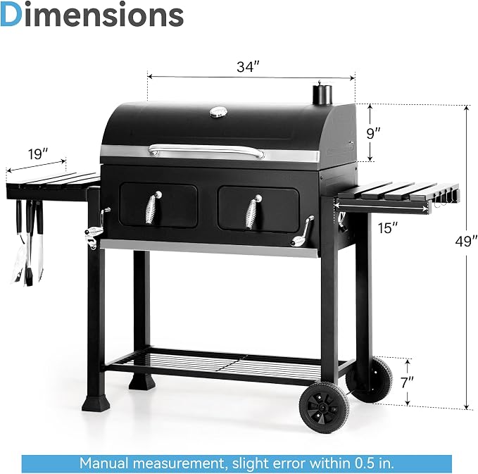 GREEN PARTY Barrel Charcoal Grill - Image 5