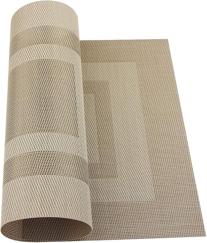 PIGCHCY Placemats Heat Resistant Non Slip Plastic Table Mats Washable Easy to - Image 5