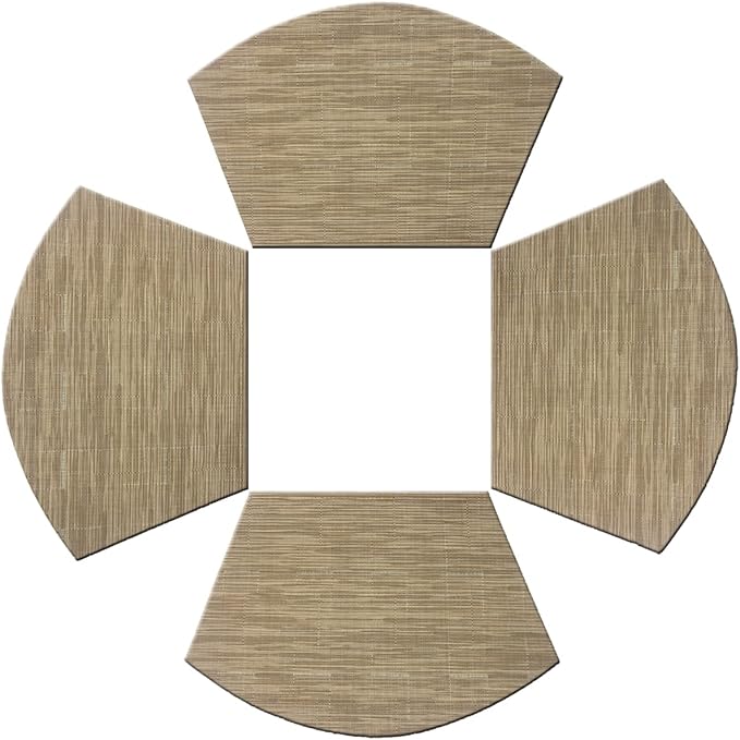 PIGCHCY Wedge Shaped Placemats for Dining Table Washable Vinyl Placemats Heat - Image 5
