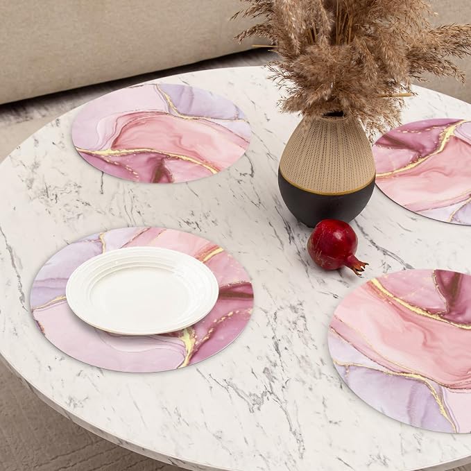 Faux Leather Heat Resistant Placemats Set of 4 - Image 6