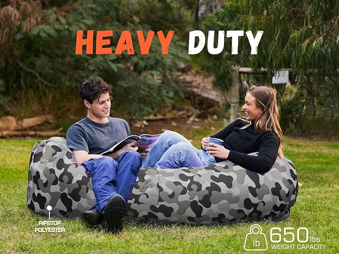 WEKAPO Inflatable Sun Lounger, Air Sofa, Waterproof and Leak-Proof, Picnics and - Image 4
