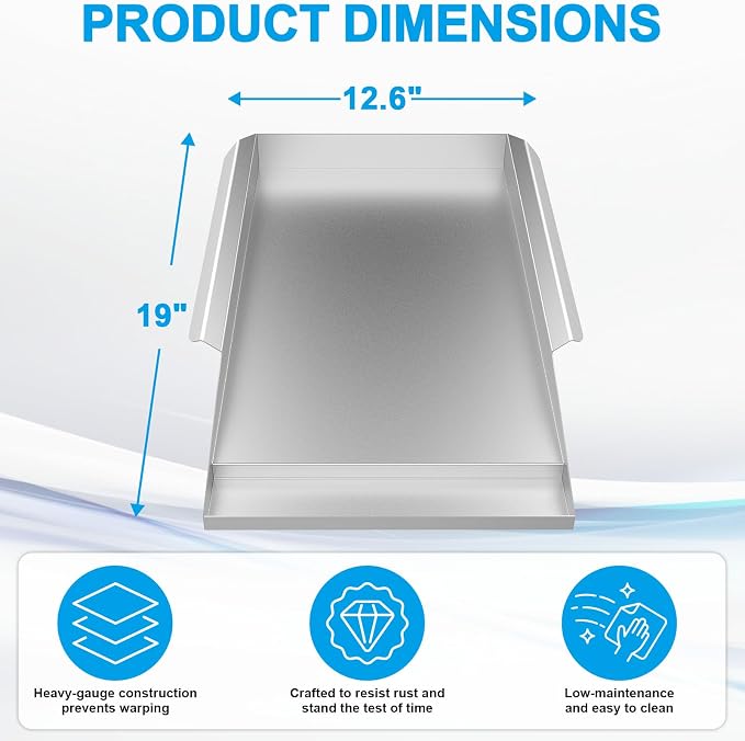 Half Size Griddle Plate for Solaire 30 42 and 56 Inch Grills Stainless Steel - Image 2