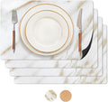 RIMONA'S Heat Resistant Marble Placemats Set of 4 by Rimonasllc