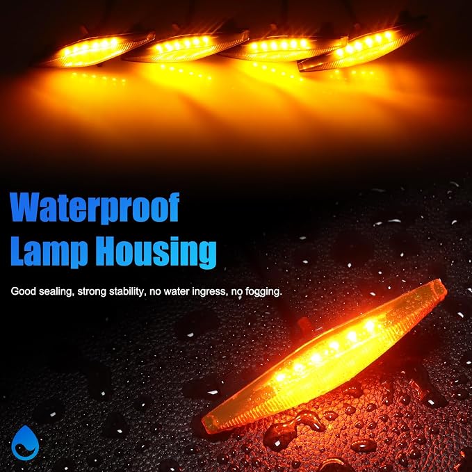 4 PCS Grill Led Lights, Amber Raptoor Grille Lights Plug Play Car Accessories - Image 5