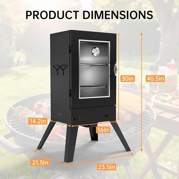 TABU 30-inch Electric Vertical BBQ Smoker - Image 7