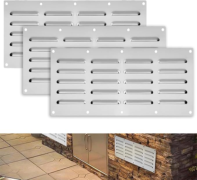 3 Pack Stainless Steel Venting Panel by Unknown