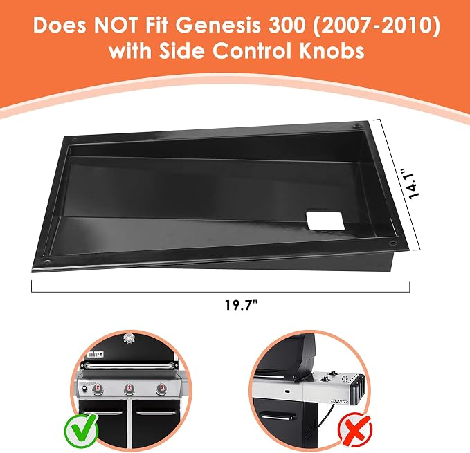 62757 Grease Tray for Weber Genesis 300 Series, Drip Pan Tray for Genesis S310 - Image 5