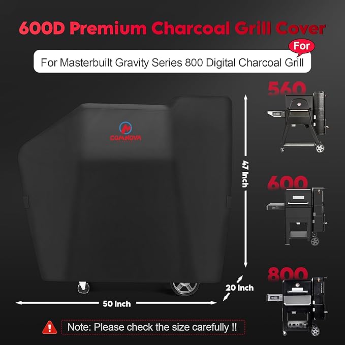 Comnova Grill Cover for Masterbuilt Gravity Series 800 Digital Charcoal Grill - Image 2