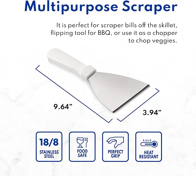 New Star Foodservice 38347 Plastic Handle Slant Edge Grill Scrapers, 4 by - Image 7