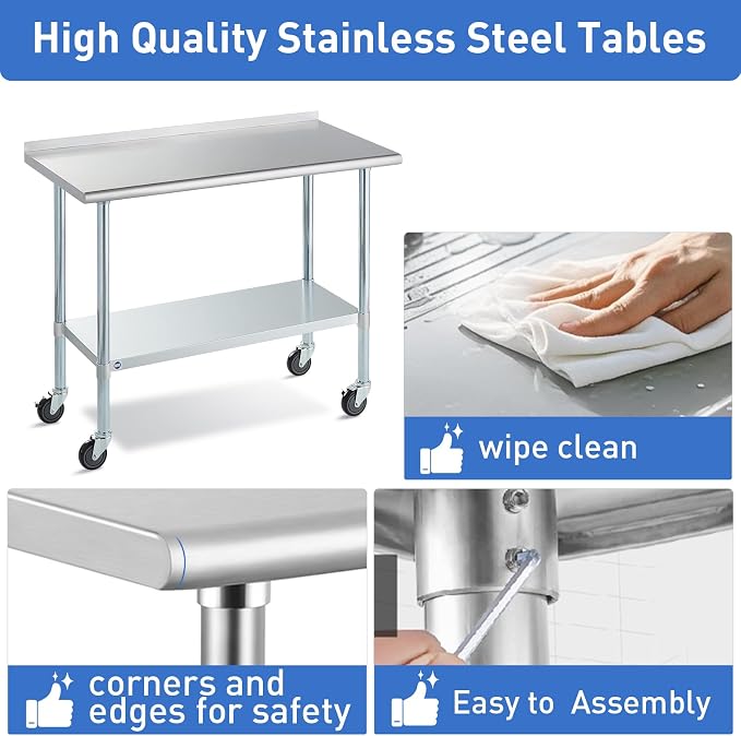 Stainless Steel Table for Prep & Work - Image 6