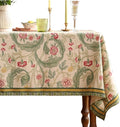 patdrea Designer Green Long Table Cloth by Welcometopatdrea