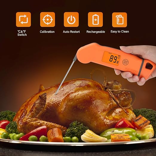 Inkbird Rechargeable Meat Thermometer IHT-1S, Instant Read Meat Thermometer - Image 3