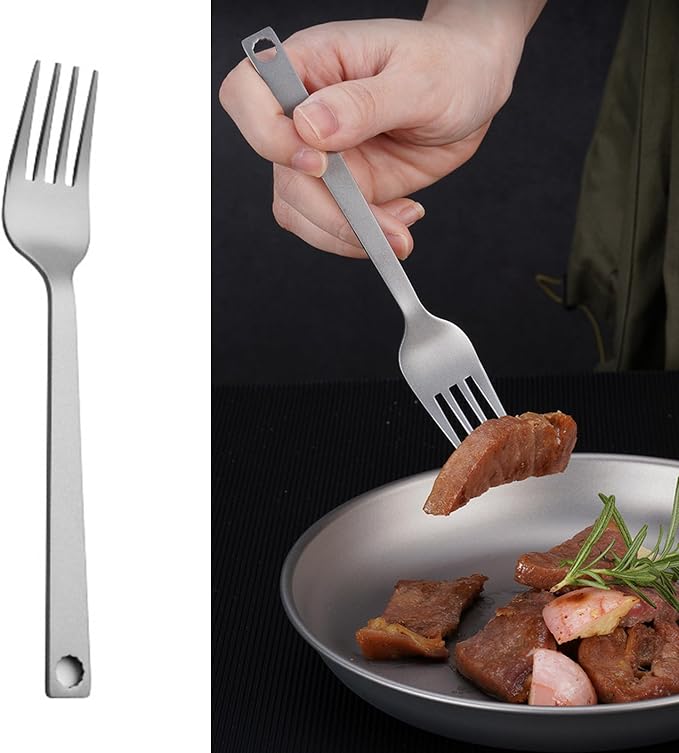 Portable Camping Cutlery Set Outdoor Metal Tableware Fork Spoon Chopstick - Image 2